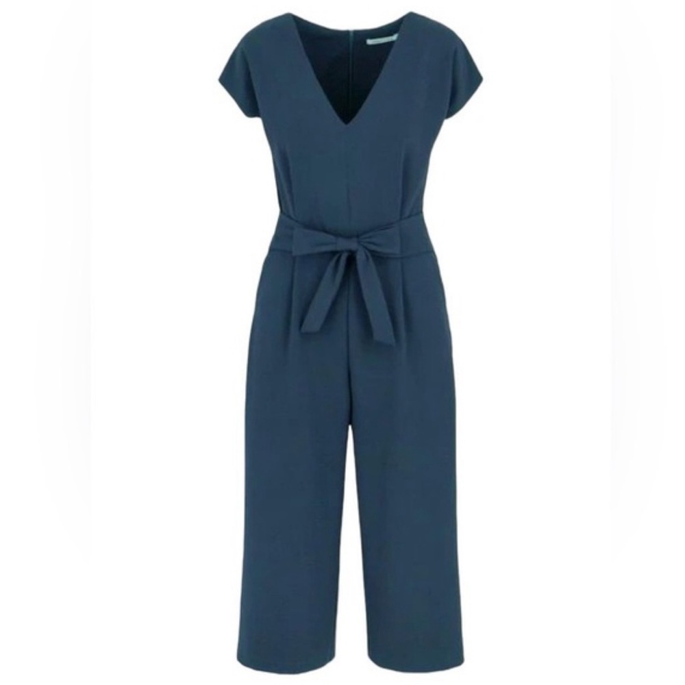 Bishop and Young Cropped Teal Jumpsuit XS